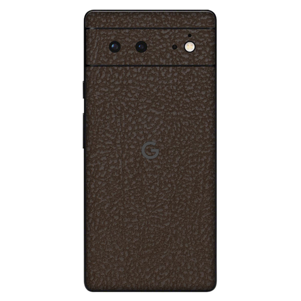 Pixel6a Brown Leather Back Cover